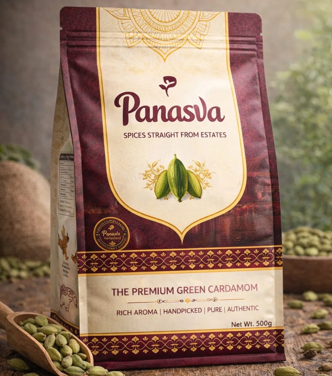 Panasva green cardamom 500 g pouch